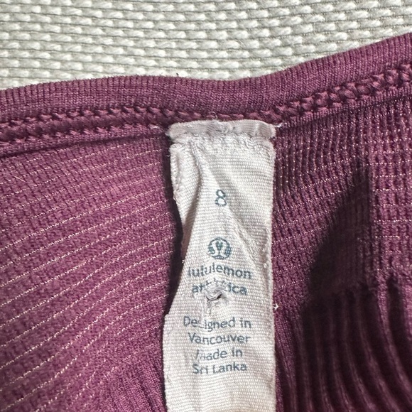 Lululemon Ebb To Street Sports Bra Size 8 purple plum - Picture 5 of 5